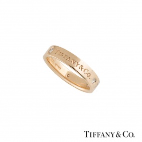 Tiffany & Co. Rose Gold and Diamond Band Ring Tiffany & Co. Rose Gold and Diamond Band Ring